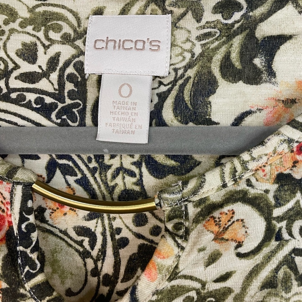 Chico's Multicolor Patterned Top - Picture 3 of 5